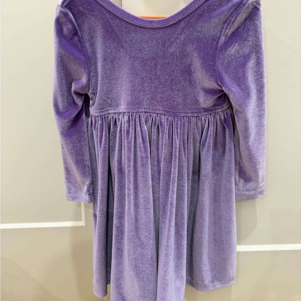 Pink Chicken Lavender Velvet Dress with Shimmer